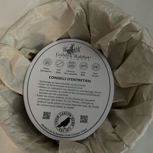 Golden Rabbit Sea glass enamelware Bowls with Lids Set of two.